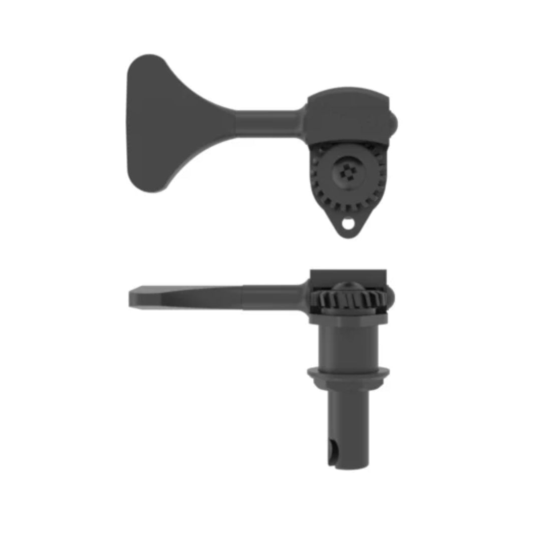 Hipshot HB6 - 3/8" USA ULTRALITE® BASS TUNING MACHINE BLACK Y KEY TREBLE SIDE