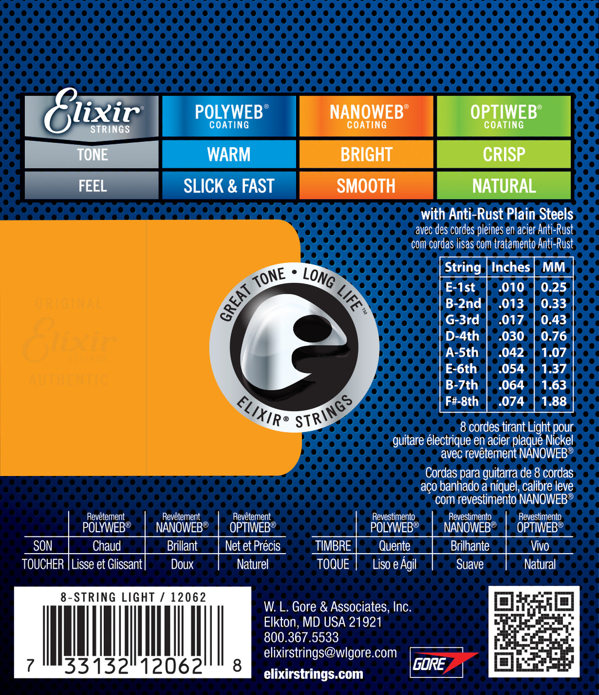 Elixir NANOWEB 10 - 74 8 cuerdas