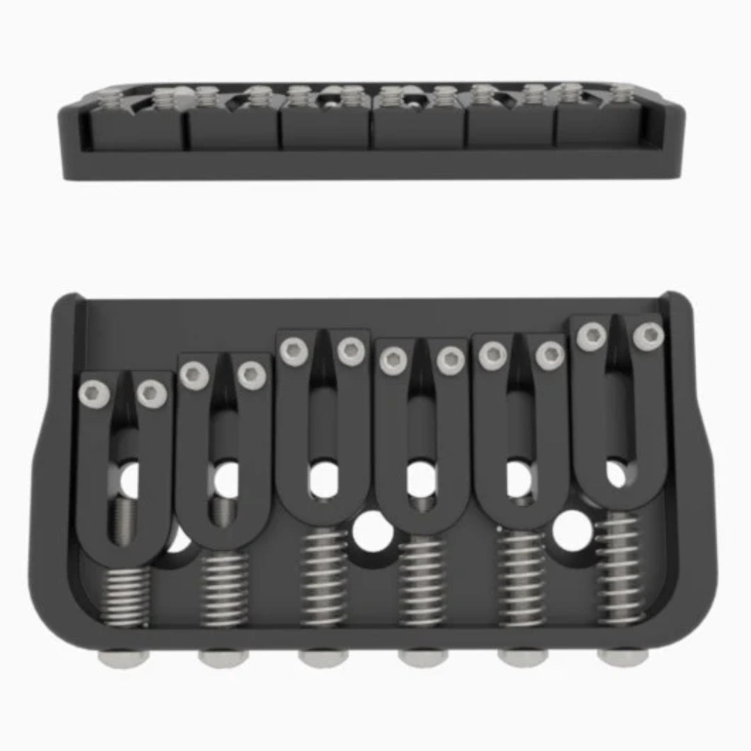 Hipshot 6 String Fixed Guitar Bridge Black