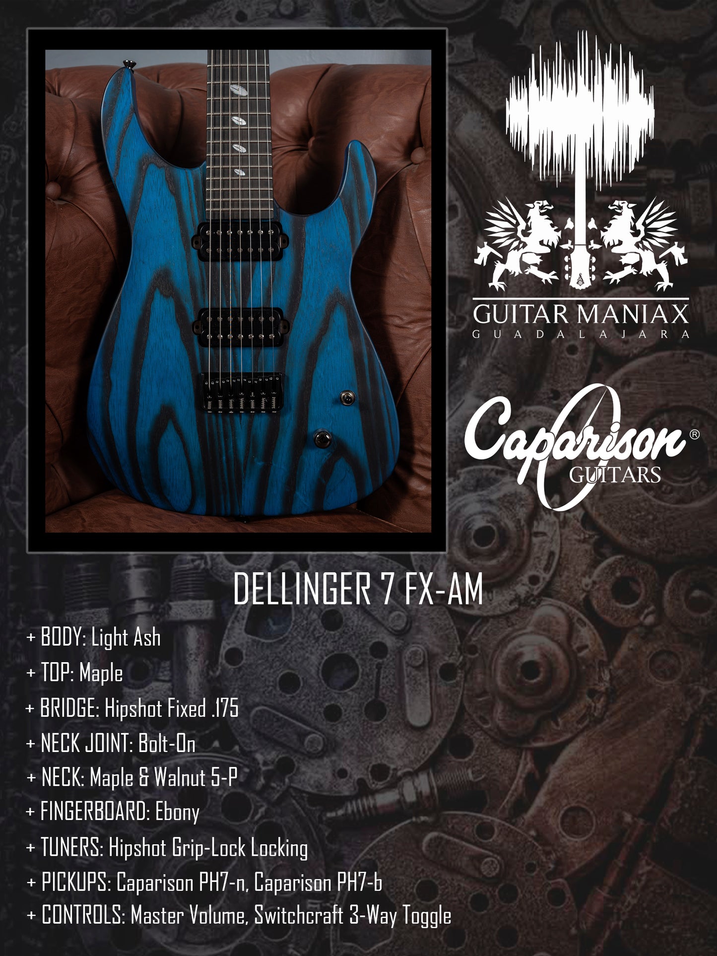 Caparison Dellinger 7 FX-AM Dark Blue Matt
