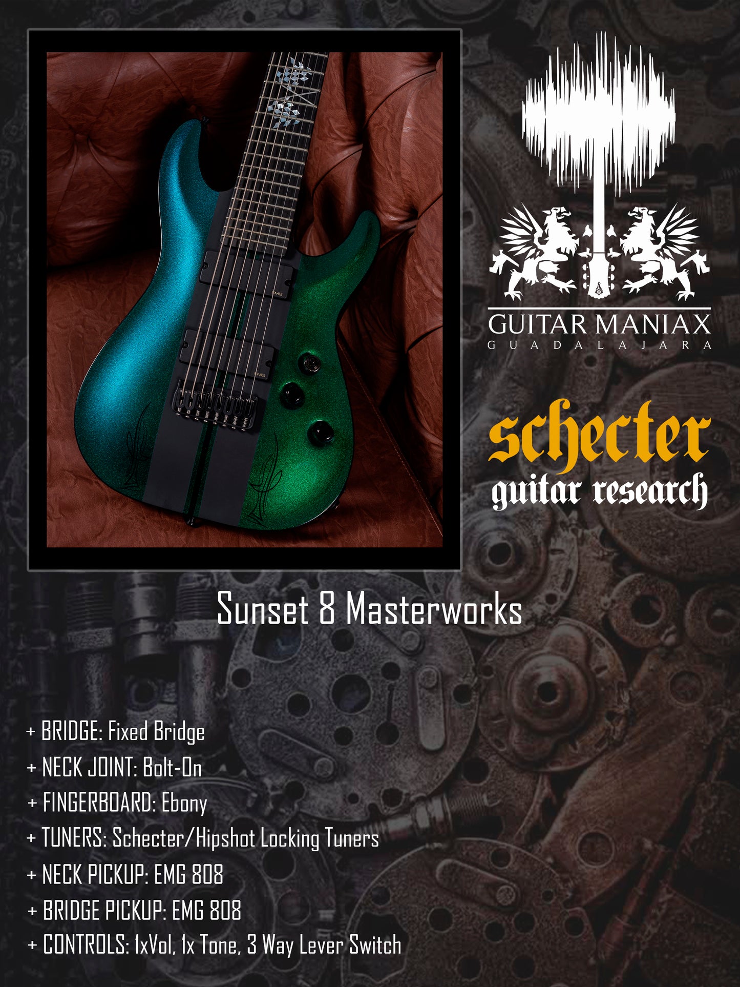 Schecter USA Sunset 8 Masterworks